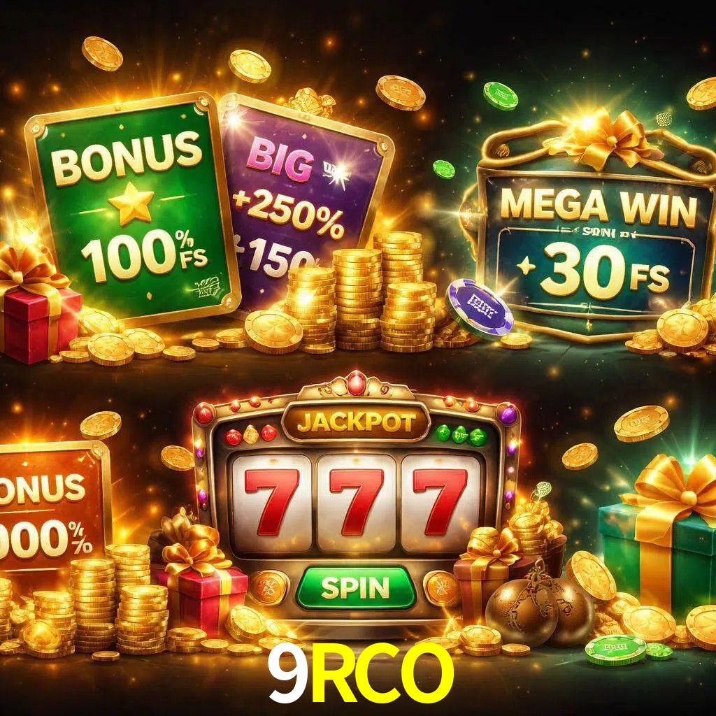 Tipos de bonos 9RCO incluyendo recompensas de bienvenida y promociones continuas